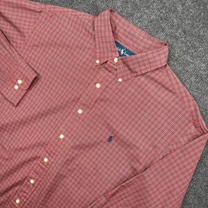 Ralph Lauren Classic Fit Plaid Shirt Red Green Blue 17.5 32/33 Preppy XL